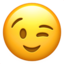 zwinkerndes Gesicht Emoji (Apple)