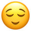 erleichtertes Gesicht Emoji (Apple)