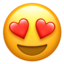 smiling face with heart-eyes Emoji (Apple)