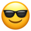 mosolygó arc napszemüveggel Emoji (Apple)