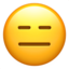 uttryckslöst ansikte Emoji (Apple)