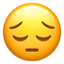 zamyślona twarz Emoji (Apple)