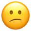 sutrikęs veidas Emoji (Apple)