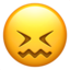 Confounded Face Emoji (Apple)