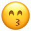 küssendes Gesicht mit lächelnden Augen Emoji (Apple)