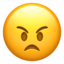 visage en colère Emoji (Apple)