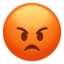 schmollendes Gesicht Emoji (Apple)