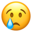 rosto chorando Emoji (Apple)