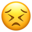 uthålligt ansikte Emoji (Apple)