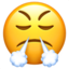 prychająca twarz Emoji (Apple)