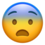 Fearful Face Emoji (Apple)