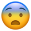 baimės pilnas veidas Emoji (Apple)