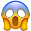 qo‘rquvdan qichqirayotgan yuz Emoji (Apple)