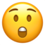 rosto espantado Emoji (Apple)