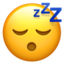 uxlayotgan yuz Emoji (Apple)