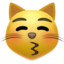 Kissing Cat Face Emoji (Apple)