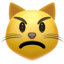 nadąsany kot Emoji (Apple)