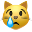 față de pisică plângând Emoji (Apple)