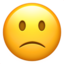 Slightly Frowning Face Emoji (Apple)