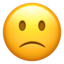 lidt trist ansigt Emoji (Apple)