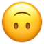 fejjel lefelé fordult arc Emoji (Apple)