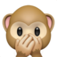 singe ne rien dire Emoji (Apple)