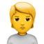 persoană bosumflată Emoji (Apple)