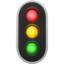 lodräta trafikljus Emoji (Apple)