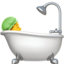 žmogus prausiasi vonioje Emoji (Apple)