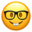 față de tocilar Emoji (Apple)