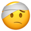 twarz z bandażem Emoji (Apple)