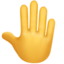 Raised Back Of Hand Emoji (Apple)