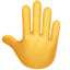 mu bàn tay giơ lên Emoji (Apple)