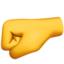 penumbuk ke kiri Emoji (Apple)