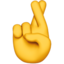 Crossed Fingers Emoji (Apple)