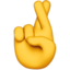 keresztezett ujjak Emoji (Apple)