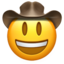 faccina con cappello da cowboy Emoji (Apple)