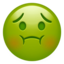 twarz z mdłościami Emoji (Apple)