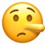 ljugande ansikte Emoji (Apple)