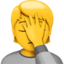 sich an den Kopf fassende Person Emoji (Apple)