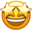 ko‘zlarda yulduzcha Emoji (Apple)