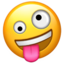 khuôn mặt điên khùng Emoji (Apple)