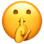 muka suruh senyap Emoji (Apple)