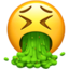 hányó arc Emoji (Apple)