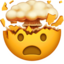 felrobbanó fej Emoji (Apple)