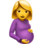 gravid kvinna Emoji (Apple)