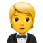 person in tuxedo Emoji (Apple)