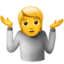 osoba wzruszająca ramionami Emoji (Apple)