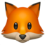 lapės snukis Emoji (Apple)