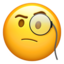 Face With Monocle Emoji (Apple)